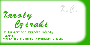 karoly cziraki business card
